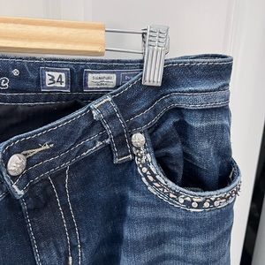 Miss Me Jean- Size 34 -Blue- Signature Boot